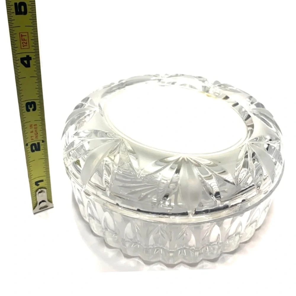 Vintage Studio Nova Poem Crystal Trinket Jewelry Box with Photo Frame Lid